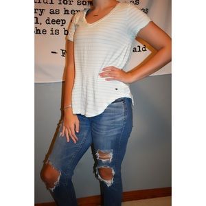 XS American Eagle Soft and Sexy Striped Tee